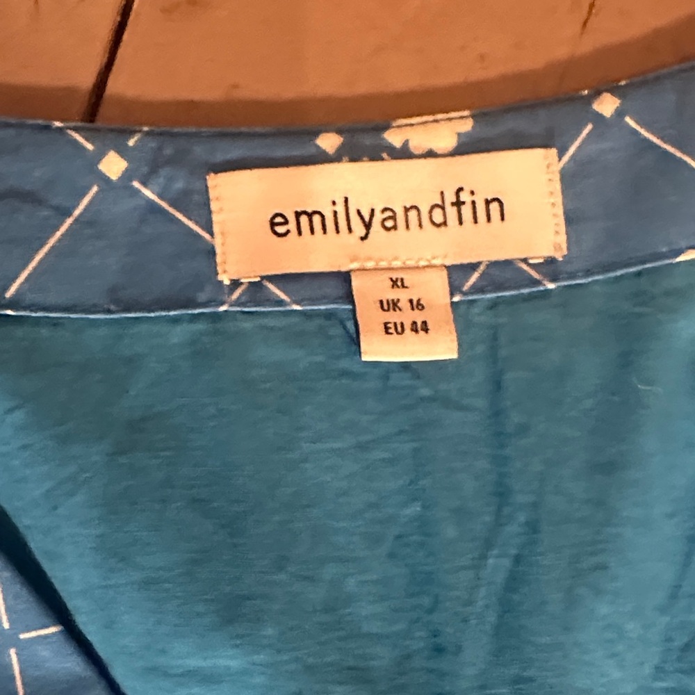 Emily and Fin RARE Blue Rockabilly Dress - Picture 2 of 10
